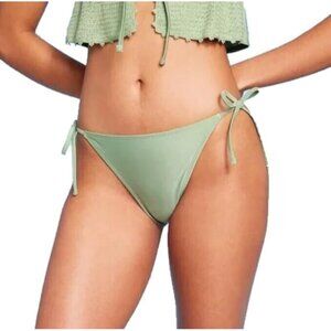 Wild Fable Size XL 16 Olive Green Low Rise Side Tie Bikini Swim Bottom
